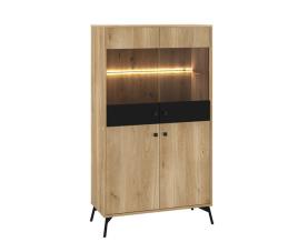 Armário de porcelana led de 4 portas elara