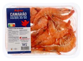 Camarão Cozido Vannamei 30/50 Auchan 500gr