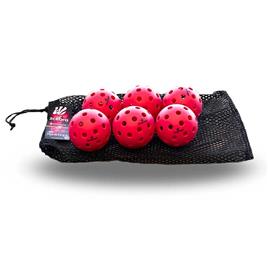 Zcebra Pickleball Flamingo Pickleball Balls 6 Units Vermelho