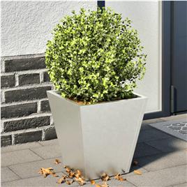 vidaXL Vaso/floreira de jardim 2 pcs 30x30x30 cm aço inoxidável