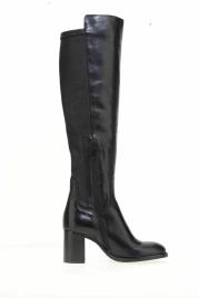 Botas com tacão, em pele, stretch, Mjus