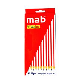 MAB Lápis Grafite, HB, Caixa de 12 Unidades