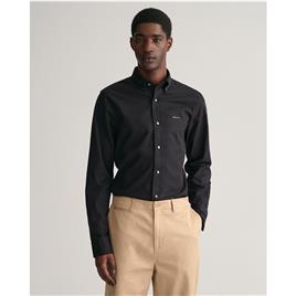 Gant Slim Pinpoint Oxford Long Sleeve Shirt Preto XL Homem