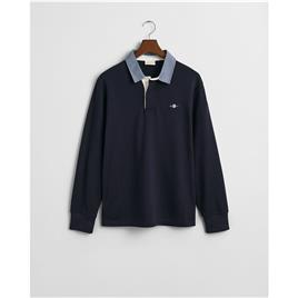 Gant 2004082 Long Sleeve Polo Azul L Homem