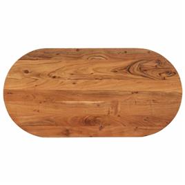 vidaXL Tampo de mesa oval 80x40x2,5 cm madeira de acácia maciça