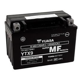 Yuasa Ytx9 Agm Battery Prateado