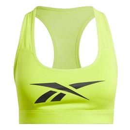 Reebok S Lux Vector Racer Sports Bra Medium Impact Amarelo L Mulher