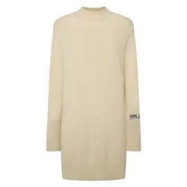 Pepe Jeans Hazel Long Sleeve Short Dress Beige M Mulher