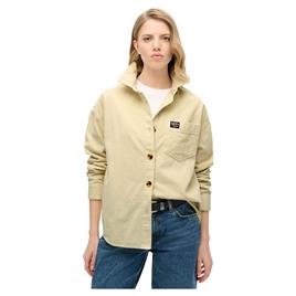 Superdry Chunky Cord Overshirt Beige M Mulher