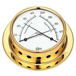 Barigo Tempo 85 Brass Thermo Hygrometer Dourado 110 x 32 mm