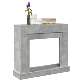 vidaXL Cornija lareira 100x30x87,5 cm derivados madeira cinza cimento