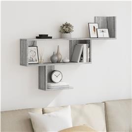 vidaXL Prateleira parede 100x15x70 cm deriv. de madeira cinza sonoma
