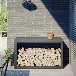 vidaXL Suporte para lenha 100x40x60 cm aço antracite