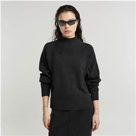 G-star Boxy High Neck Sweater Preto XL Mulher