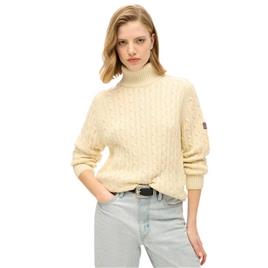 Superdry W6110614a High Neck Sweater Beige L Mulher