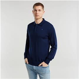 G-star Premium Core Dunda Long Sleeve Polo Azul S Homem