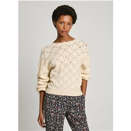 Pepe Jeans Helen Wrap Sweater Beige L Mulher