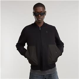 G-star Engineered Mix Full Zip Sweater Preto XL Homem