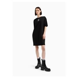 Armani Exchange 6dya79_yj3rz Short Sleeve Dress Preto XS Mulher