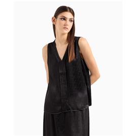 Armani Exchange 6dyh19_yn3vz Sleeveless Blouse Preto M Mulher