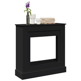 vidaXL Cornija de lareira 90x30x90 cm derivados de madeira preto