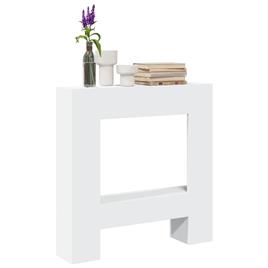 vidaXL Cornija de lareira 81x18x82 cm derivados de madeira branco