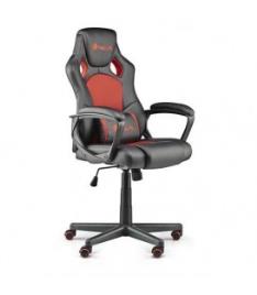 Cadeira Gaming Ergonómica Giratória Ajustável em altura Vermelha 