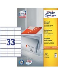 Avery Zweckform - Etiquetas Multi-Function 3421 (33x)