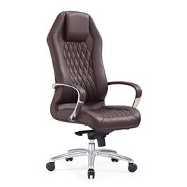 Cadeira de Executivo Deluxe Kay, Pele Sintética, Castanho
