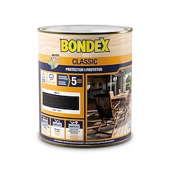 Protetor para madeira exterior BONDEX MATE 0.75L PRETO