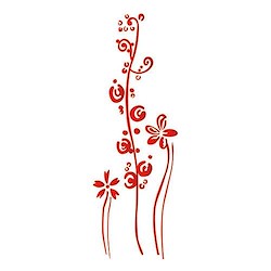 Molde decorativo STENCIL 15X40CM FLORES