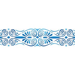 Molde decorativo STENCIL 15X40CM ORNAMENTO GREGO