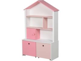 Estante Infantil  311-012 (Rosa - MDF - 80x34x130 cm)