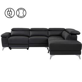 Sofá de canto BLAZE com chaise longue e assento relax elétrico