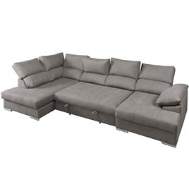 Sofá de canto PARMA com chaise longue e cama