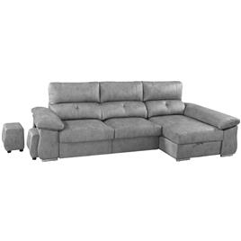 Sofá chaise longue MAGNO com poufs e baú