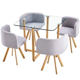 Conjunto mesa de vidro e 4 cadeiras SPACY II