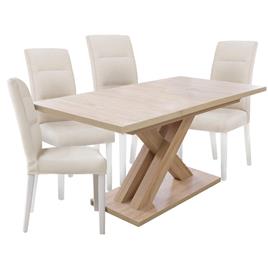 Pack mesa extensível AVANT + 4 cadeiras HOUSTON