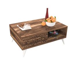 Mesa de centro leka com círculos [en.casa] 60x90