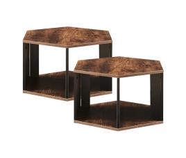 Conjunto de 2 mesas de centro molde vertical ou horizontal [en.casa]