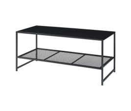 Mesa de centro ruokolahti com prateleira em grelha de aço [en.casa] 43x102