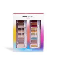 Magic Studio - *Colorful* - Conjunto de paleta de sombras Matte vs Metal Look
