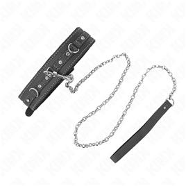 KINK - COLAR DE COURO PVC COM CINTO 105 CM REBITE DE strass 41,5 X 4 CM
