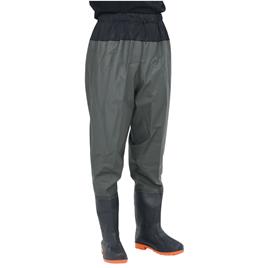 vidaXL Calças com botas tamanho 45 verde-escuro