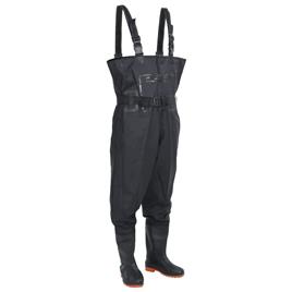 vidaXL Jardineiras com botas e cinto tamanho 43 preto