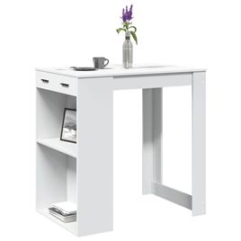 vidaXL Mesa de bar 102x70x103,5 cm derivados de madeira branco