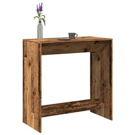 vidaXL Mesa de bar 102x50x103,5 cm derivados de madeira madeira velha