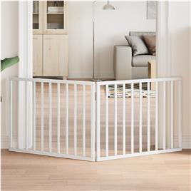 vidaXL Portão para cães dobrável 2 painéis 160 cm madeira de álamo