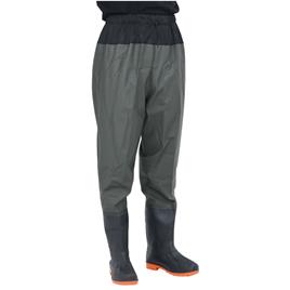 vidaXL Calças com botas tamanho 44 verde-escuro