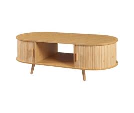 Mesa de centro nordkapp com prateleiras mdf bambu [en.casa]